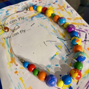 Wearable Art Hand Painted Necklace